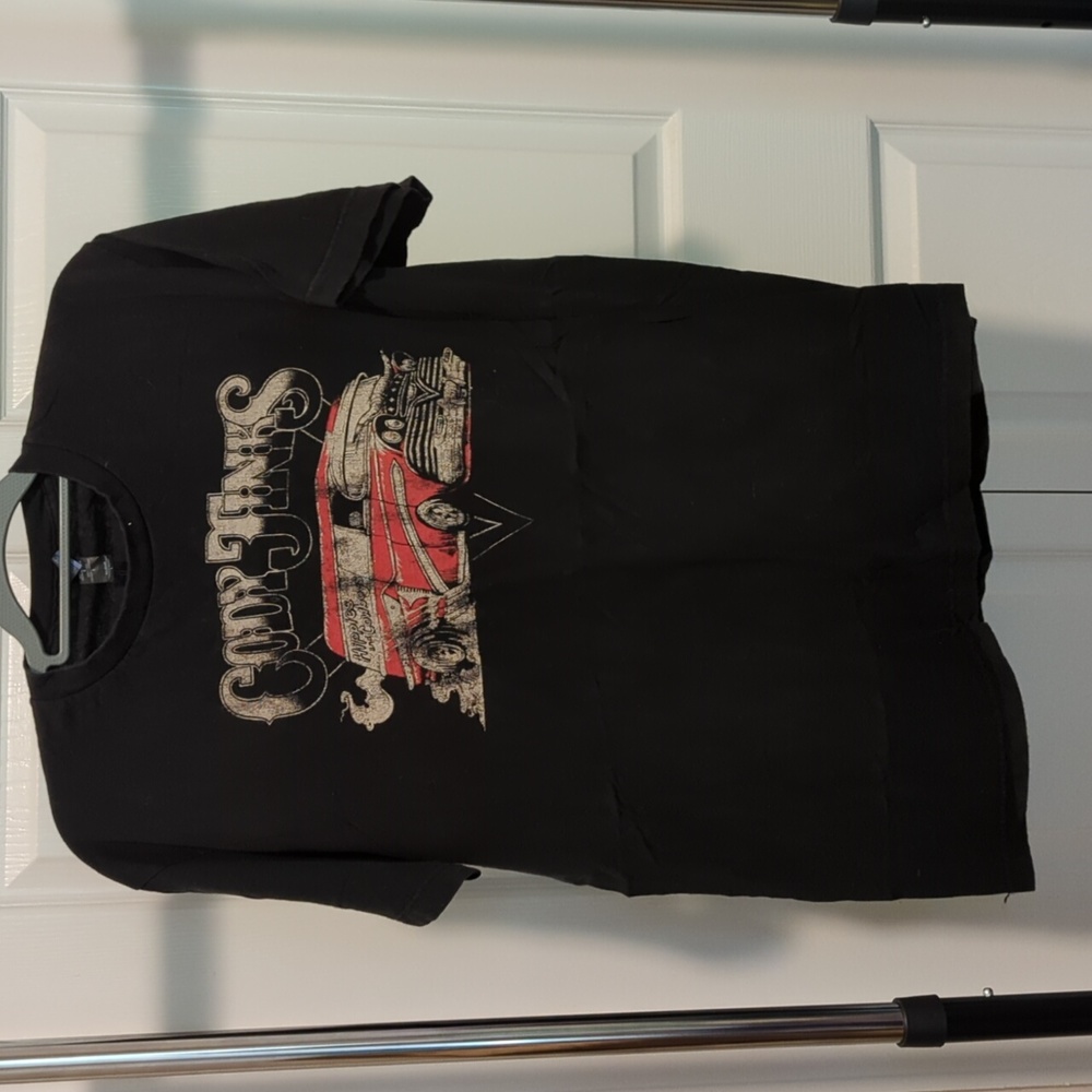 Black T-Shirt with Red Van Graphic